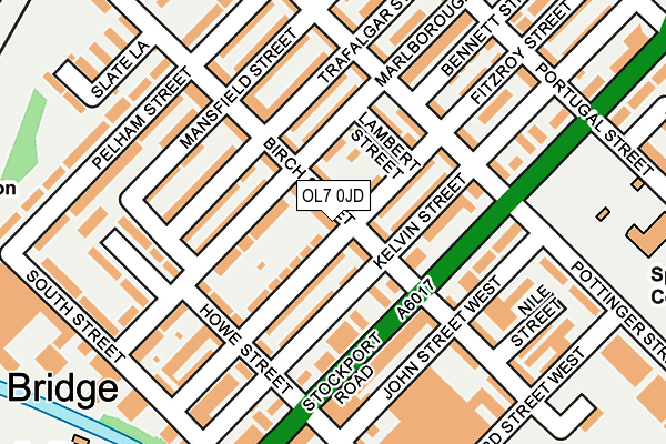 OL7 0JD map - OS OpenMap – Local (Ordnance Survey)