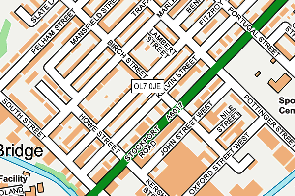 OL7 0JE map - OS OpenMap – Local (Ordnance Survey)