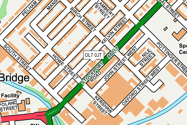 OL7 0JT map - OS OpenMap – Local (Ordnance Survey)