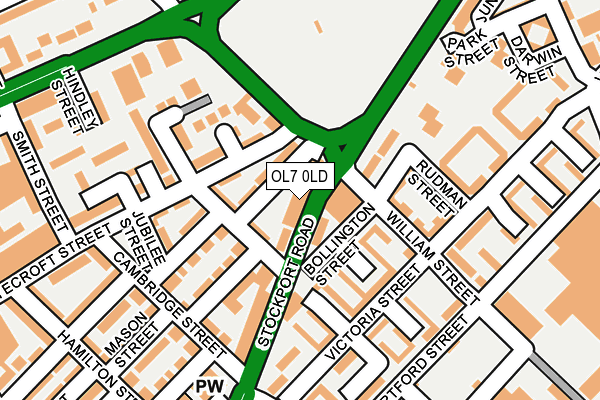 OL7 0LD map - OS OpenMap – Local (Ordnance Survey)