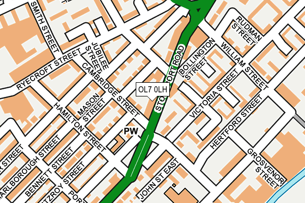 OL7 0LH map - OS OpenMap – Local (Ordnance Survey)