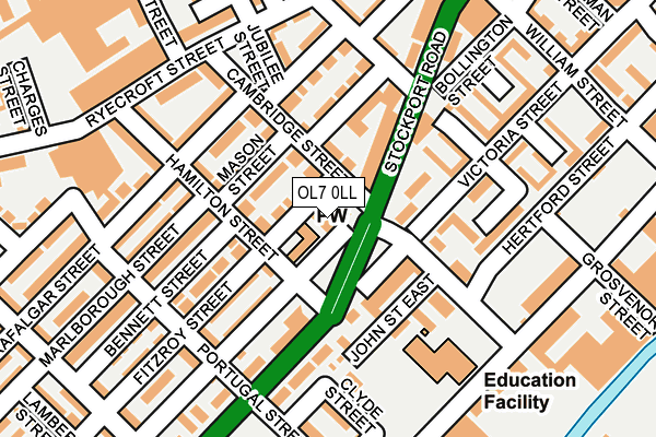 OL7 0LL map - OS OpenMap – Local (Ordnance Survey)