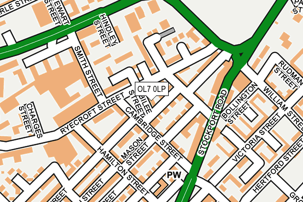 OL7 0LP map - OS OpenMap – Local (Ordnance Survey)