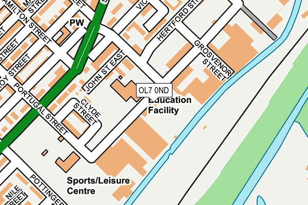 OL7 0ND map - OS OpenMap – Local (Ordnance Survey)