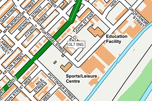 OL7 0NG map - OS OpenMap – Local (Ordnance Survey)