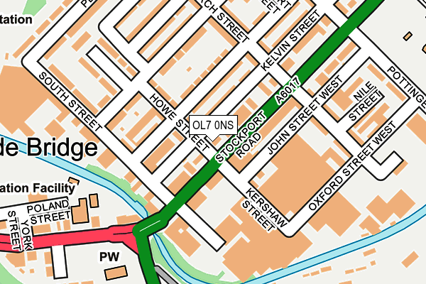 OL7 0NS map - OS OpenMap – Local (Ordnance Survey)