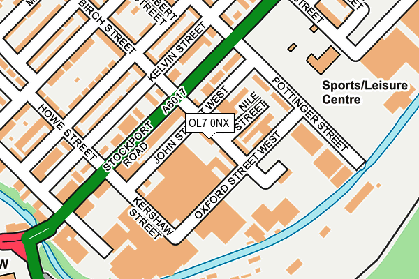 OL7 0NX map - OS OpenMap – Local (Ordnance Survey)