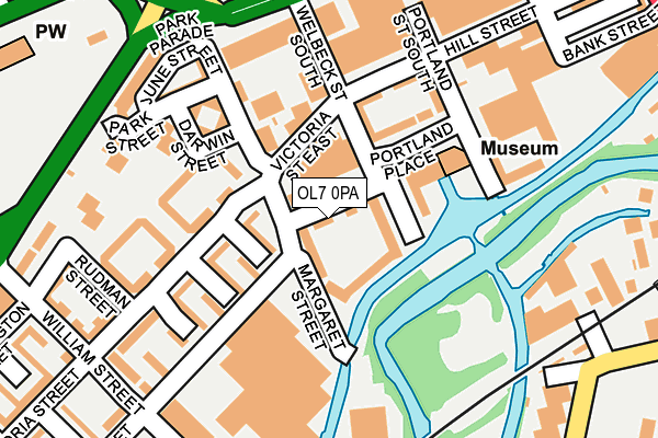 OL7 0PA map - OS OpenMap – Local (Ordnance Survey)