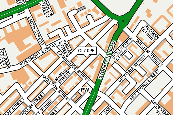 OL7 0PE map - OS OpenMap – Local (Ordnance Survey)