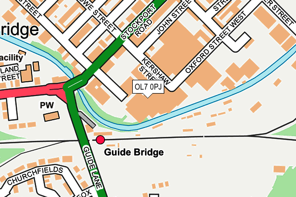 OL7 0PJ map - OS OpenMap – Local (Ordnance Survey)