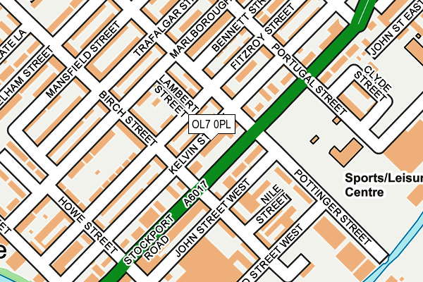 OL7 0PL map - OS OpenMap – Local (Ordnance Survey)