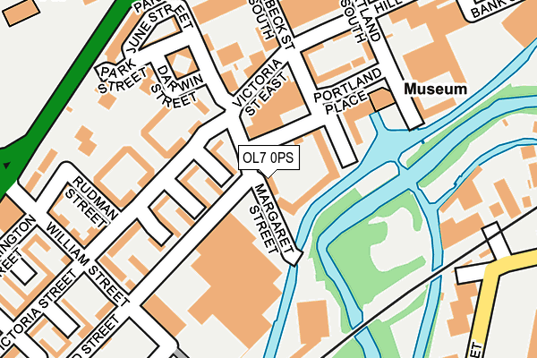 OL7 0PS map - OS OpenMap – Local (Ordnance Survey)