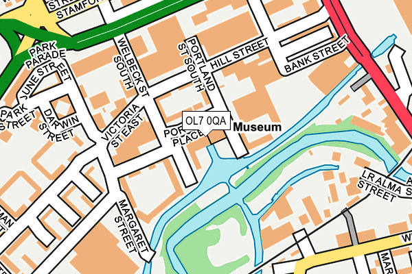 OL7 0QA map - OS OpenMap – Local (Ordnance Survey)