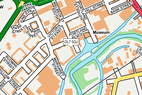 OL7 0QJ map - OS OpenMap – Local (Ordnance Survey)