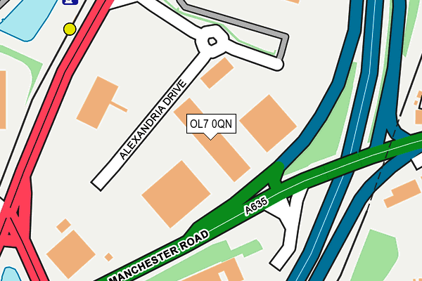 OL7 0QN map - OS OpenMap – Local (Ordnance Survey)