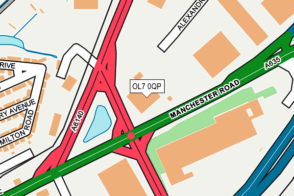 OL7 0QP map - OS OpenMap – Local (Ordnance Survey)