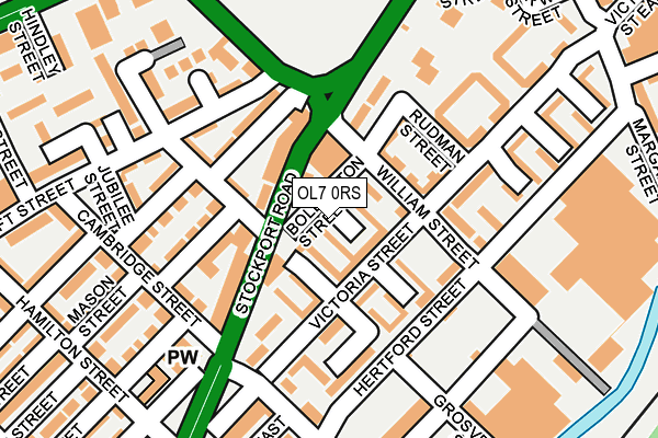 OL7 0RS map - OS OpenMap – Local (Ordnance Survey)