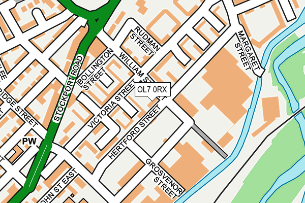 OL7 0RX map - OS OpenMap – Local (Ordnance Survey)