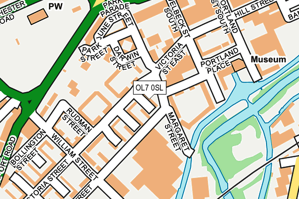 OL7 0SL map - OS OpenMap – Local (Ordnance Survey)