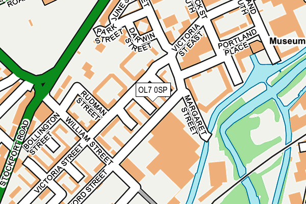 OL7 0SP map - OS OpenMap – Local (Ordnance Survey)