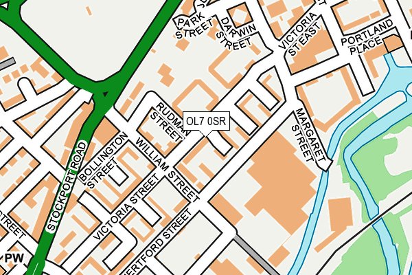 OL7 0SR map - OS OpenMap – Local (Ordnance Survey)