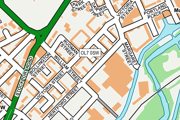 OL7 0SW map - OS OpenMap – Local (Ordnance Survey)