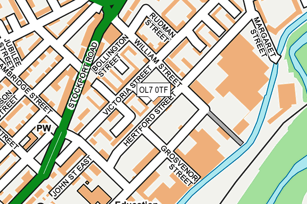 OL7 0TF map - OS OpenMap – Local (Ordnance Survey)