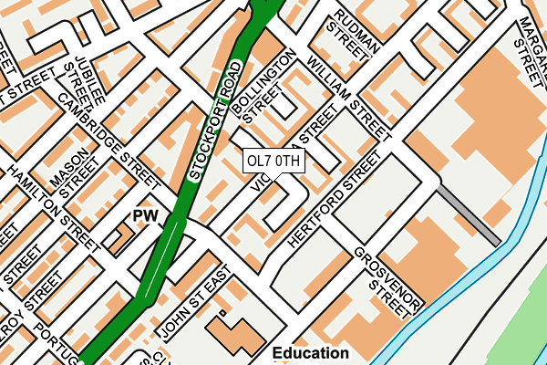 OL7 0TH map - OS OpenMap – Local (Ordnance Survey)