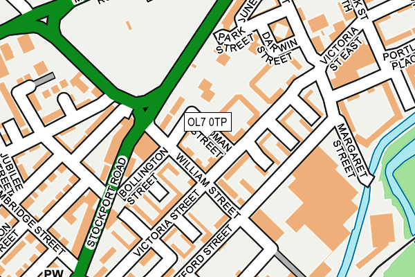 OL7 0TP map - OS OpenMap – Local (Ordnance Survey)