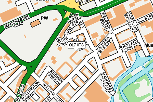 OL7 0TS map - OS OpenMap – Local (Ordnance Survey)