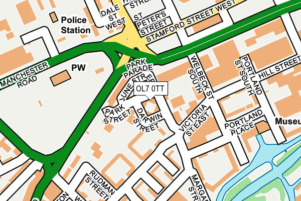 OL7 0TT map - OS OpenMap – Local (Ordnance Survey)