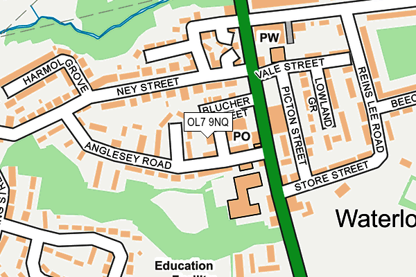 OL7 9NQ map - OS OpenMap – Local (Ordnance Survey)