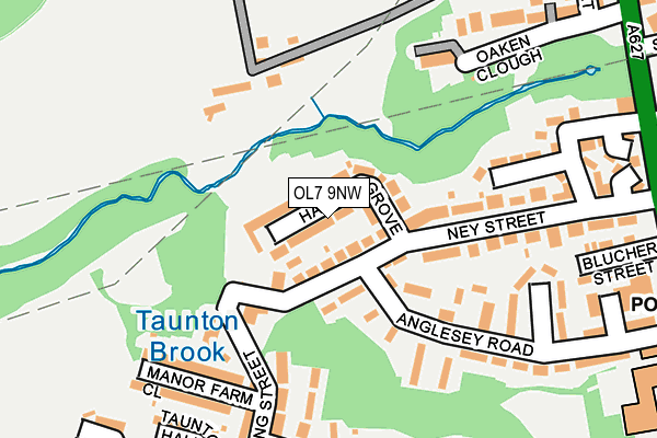 OL7 9NW map - OS OpenMap – Local (Ordnance Survey)