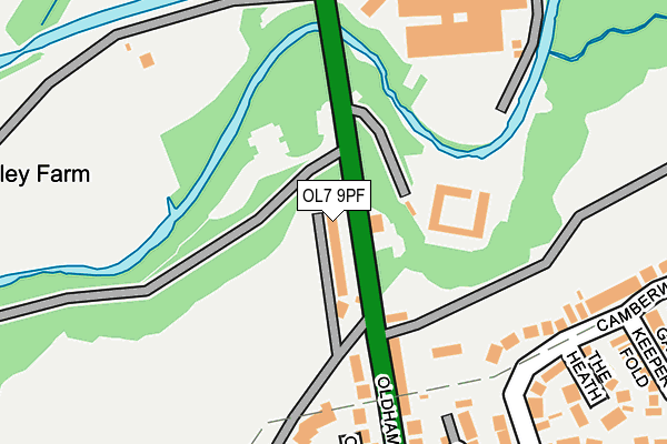 OL7 9PF map - OS OpenMap – Local (Ordnance Survey)