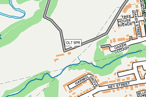 OL7 9PR map - OS OpenMap – Local (Ordnance Survey)