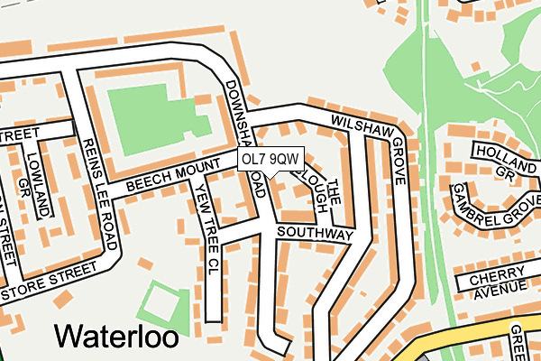 OL7 9QW map - OS OpenMap – Local (Ordnance Survey)