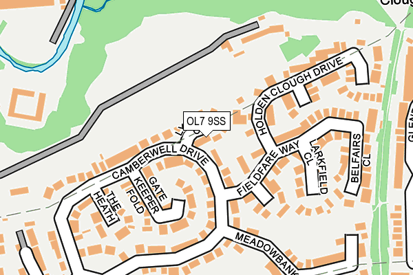 OL7 9SS map - OS OpenMap – Local (Ordnance Survey)