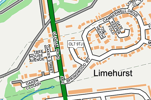 OL7 9TJ map - OS OpenMap – Local (Ordnance Survey)