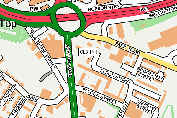 OL8 1NH map - OS OpenMap – Local (Ordnance Survey)