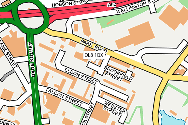 OL8 1QX map - OS OpenMap – Local (Ordnance Survey)