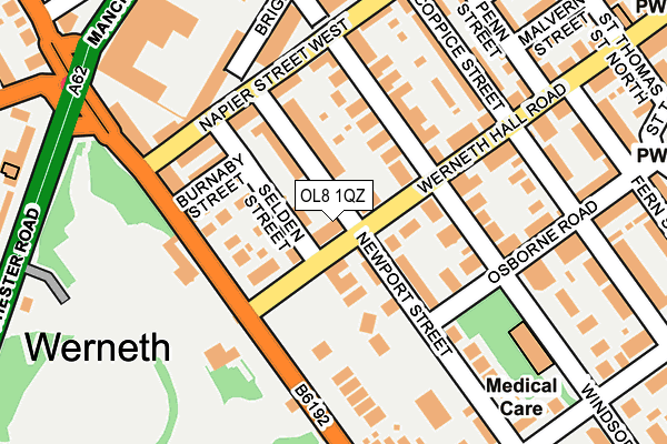 OL8 1QZ map - OS OpenMap – Local (Ordnance Survey)