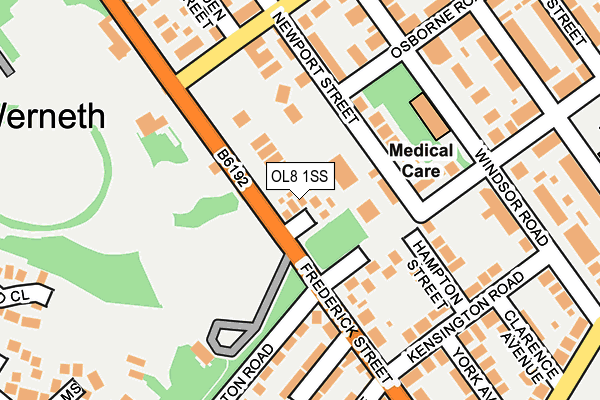 OL8 1SS map - OS OpenMap – Local (Ordnance Survey)