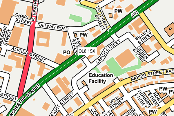 OL8 1SX map - OS OpenMap – Local (Ordnance Survey)