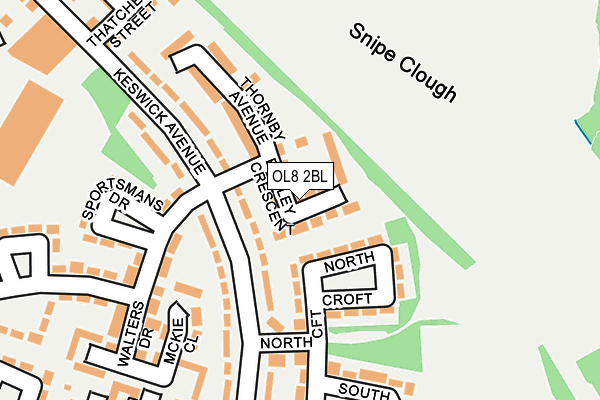 OL8 2BL map - OS OpenMap – Local (Ordnance Survey)