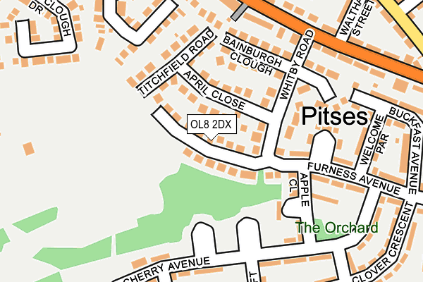 OL8 2DX map - OS OpenMap – Local (Ordnance Survey)