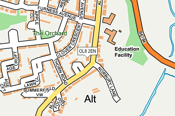 OL8 2EN map - OS OpenMap – Local (Ordnance Survey)