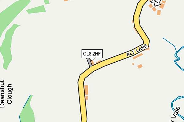 OL8 2HF map - OS OpenMap – Local (Ordnance Survey)