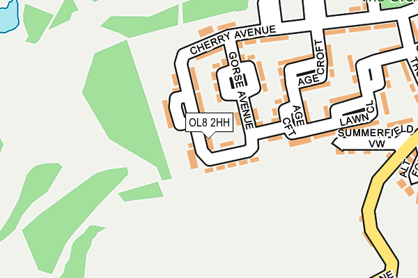 OL8 2HH map - OS OpenMap – Local (Ordnance Survey)