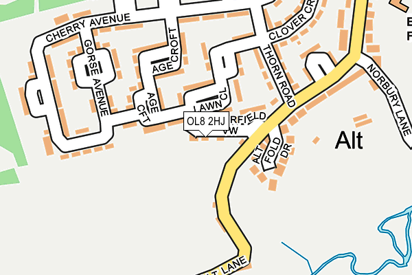 OL8 2HJ map - OS OpenMap – Local (Ordnance Survey)