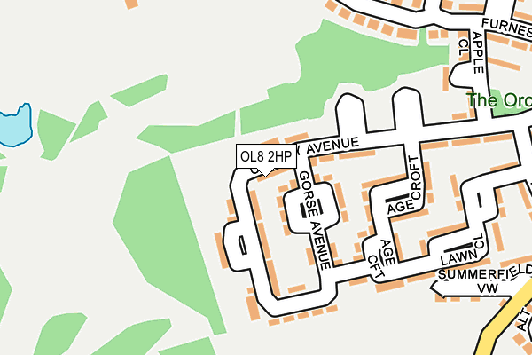 OL8 2HP map - OS OpenMap – Local (Ordnance Survey)